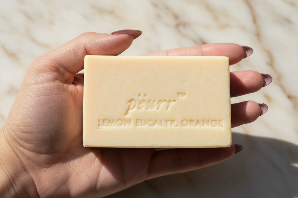 New horizontal Lemon Eucalyptus & Orange soap image