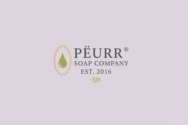 PËURR logo with light lilac