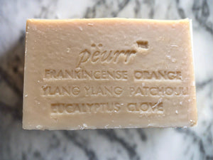 Frankincense Orange Ylang Ylang Patchouli Eucalyptus Clove Goat Milk and Olive Oil Soap / SORRY, OUT OF STOCK UNTIL 5/2/24